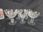  Preview image for Lot# 1114 - Etched Floral Coupe Glasses, 