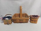  Preview image for Lot# 1108 - Longaberger Basket Trio with 
