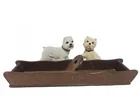  Preview image for Lot# 1128 - Dog Figurines with Wooden Ca 