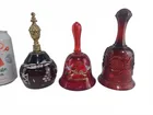  Preview image for Lot# 1130 - Three Ruby Red Glass Bells 