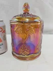  Preview image for Lot# 2067 - Carnival Glass Lidded Jar Wi 