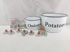  Preview image for Lot# 2076 - Enamel Onion and Potato Bins 