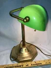  Preview image for Lot# 2504 - Brass Bankers Lamp With Gree 