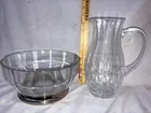  Preview image for Lot# 4437 - Glass Pitcher and Silver Tri 