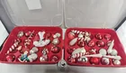  Preview image for Lot# 1162 - Red and White Christmas Orna 