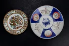  Preview image for TWO DECORATED PORCELAIN PLATES, 