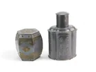  Preview image for TWO VINTAGE HONG KONG TIN TEA CANISTERS 