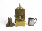  Preview image for GROUP OF ANTIQUE METAL DECORATIVE ITEMS 