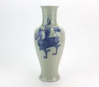  Preview image for CHINESE BLUE & WHITE MYTHICAL BEAST VASE 