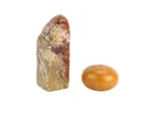  Preview image for A CHINESE SOAPSTONE SEAL & A LARGE AMBER 