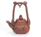  Preview image for YIXING ZISHA TEAPOT WITH FIGURAL HANDLE 