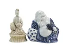  Preview image for PAIR OF PORCELAIN BUDDHA AND GUANYIN 