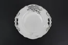  Preview image for ONE WHITE PORCELAIN PLATE WITH SILVER 