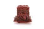 Preview image for CINNABAR TEA CADDY WITH FITTED TRAY 