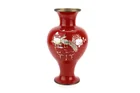  Preview image for CHINESE RED ENAMEL BRASS VASE 