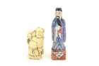  Preview image for RESIN BUDDHA & PORCELAIN SCHOLAR FIGURE 
