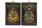  Preview image for PAIR CHINESE REVERSE GLASS PORTRAITS 