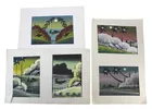  Preview image for SET OF FIVE VILLAGE SCENE SILK PAINTINGS 