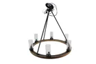  Preview image for WOOD & METAL BUBBLE GLASS CHANDELIER 