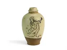  Preview image for CHINESE CELADON VASE WITH MUSICIAN MOTIF 