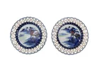  Preview image for PAIR JAPANESE IMARI RETICULATED PLATES 