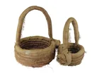  Preview image for PAIR OF VINTAGE BURLAP-WRAPPED BASKETS 
