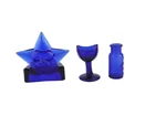  Preview image for COLLECTION OF THREE COBALT BLUE GLASS 
