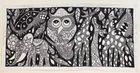  Preview image for A B/W PAINTING ON CLOTH-JUNGLE OWL & 