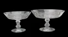  Preview image for PAIR OF CLEAR GLASS HIGH FOOT BOWLS 