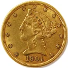  Preview image for 1010. 1901 Five Dollar Gold 