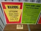  Preview image for Lot# 178 - Rare PA Game Commission Signs 