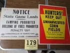  Preview image for Lot# 179 - Rare PA Game Commission Signs 