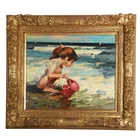  Preview image for Beach Portrait of a Young Girl, 20th C. 
