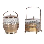  Preview image for (2) Silver & Crystal Biscuit Jars 