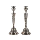  Preview image for Antique Chased Silver Plate Candlesticks 