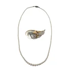  Preview image for Designer Sterling Modernist Brooch W/ 