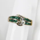  Preview image for 14 K Yellow Gold Emerald & Diamond 
