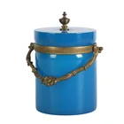  Preview image for Cenedese Blue Opaline Glass Ice Bucket 
