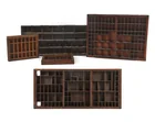  Preview image for (5) Typeset Cabinet Drawers in Various 