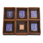  Preview image for (6) Framed Copper Plate Typography 