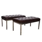  Preview image for (2) Modern Chrome Benches 