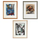 Preview image for (3) Mid-Century Collages, Signed AJ Cox 