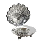  Preview image for Silver Plated Clamshell Caviar Dish 