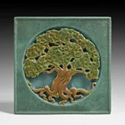 Preview image for Rookwood Faience Tree-of-Life Tile c1910 