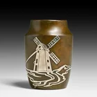  Preview image for Heintz #3642 Sterling on Bronze Windmill 