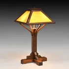  Preview image for Arts & Crafts Period Oak & Slag Glass 