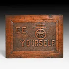  Preview image for Early Roycroft Oak Hand Carved "Be 