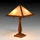  Preview image for Arts & Crafts Period Oak & Slag Glass 