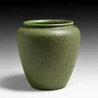  Preview image for Grueby Pottery Matte Green Bulbous Vase 