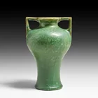  Preview image for Fulper Pottery Mottled Green Two-Handled 